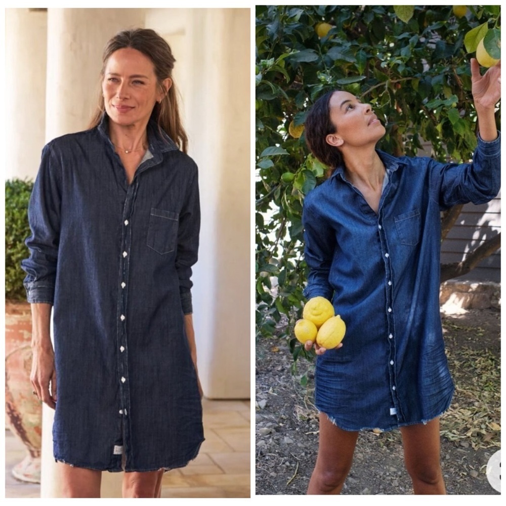 Frank & Eileen Famous Denim MARY Classic Shirtdress Distressed Size XXS​​